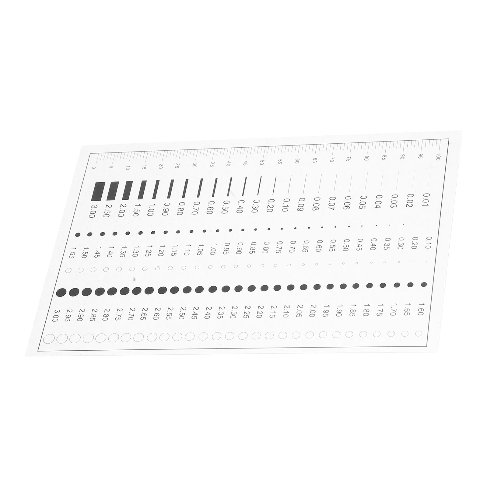 

Flaw Detection Gauge Line Width Defect Pocket Size Precision Film Ruler Scratch Measurement Tool High Precision PET Material