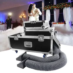 2000W Stage Low-lying Fog Machine Water Smoke Machine Double Tube Remote for Wedding DJ Disco Dance Show Indoor Outdoor Party