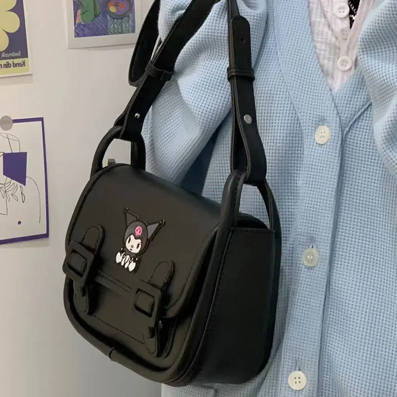 MINISO Disney-bolsa Kawaii Sanrio Kuromi, bolso rojo de Red con la misma bolsa que combina con las axilas, bolso de hombro, regalo para mujer