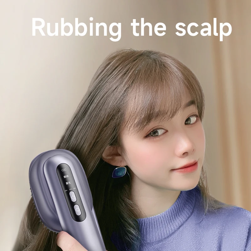 New Convenient Electric Intelligent Head Massage Comb Head Oil Care Misting Hair Red Light on Medicine Comb