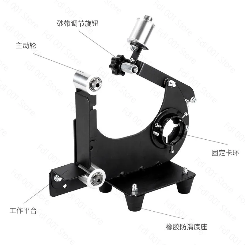 Hot Sale M10 Multifunctional Desktop Sanding Belt Machine Angle Grinder 220v Polishing Machine Belt Conversion Rack Sanding Grin