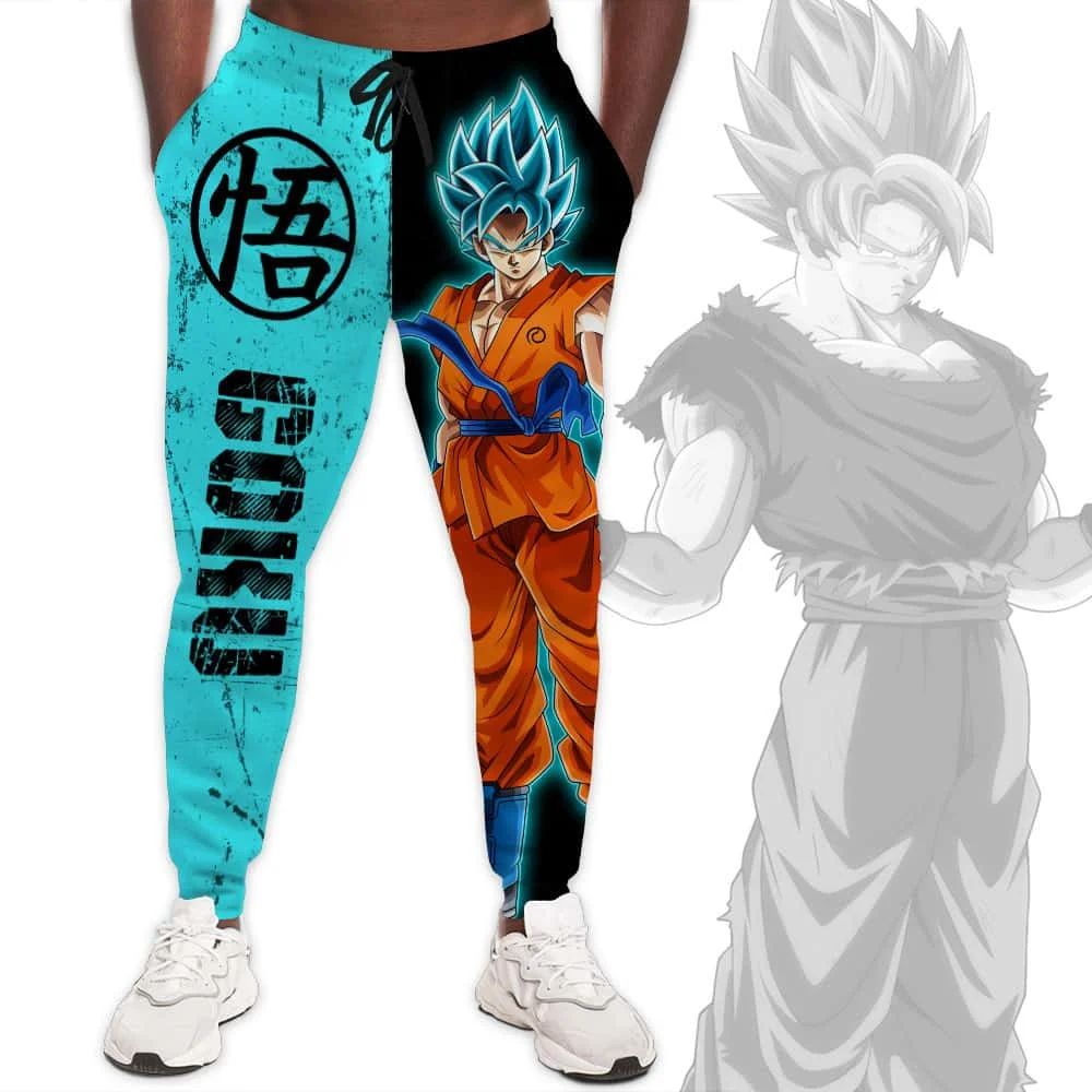 Dragon Ball Super Free Ultimate Effort Goku Foot Binding Pants 3D Full-color Printed Anime Casual Sports Pants for Men and Women