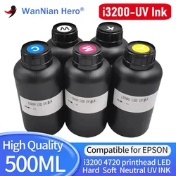 500ML i3200 LED UV Ink neutral ink Curable Varnish UV Primer Liquid For Epson I3200 U1 4720 Printhead Soft Hard Neutral UV Ink