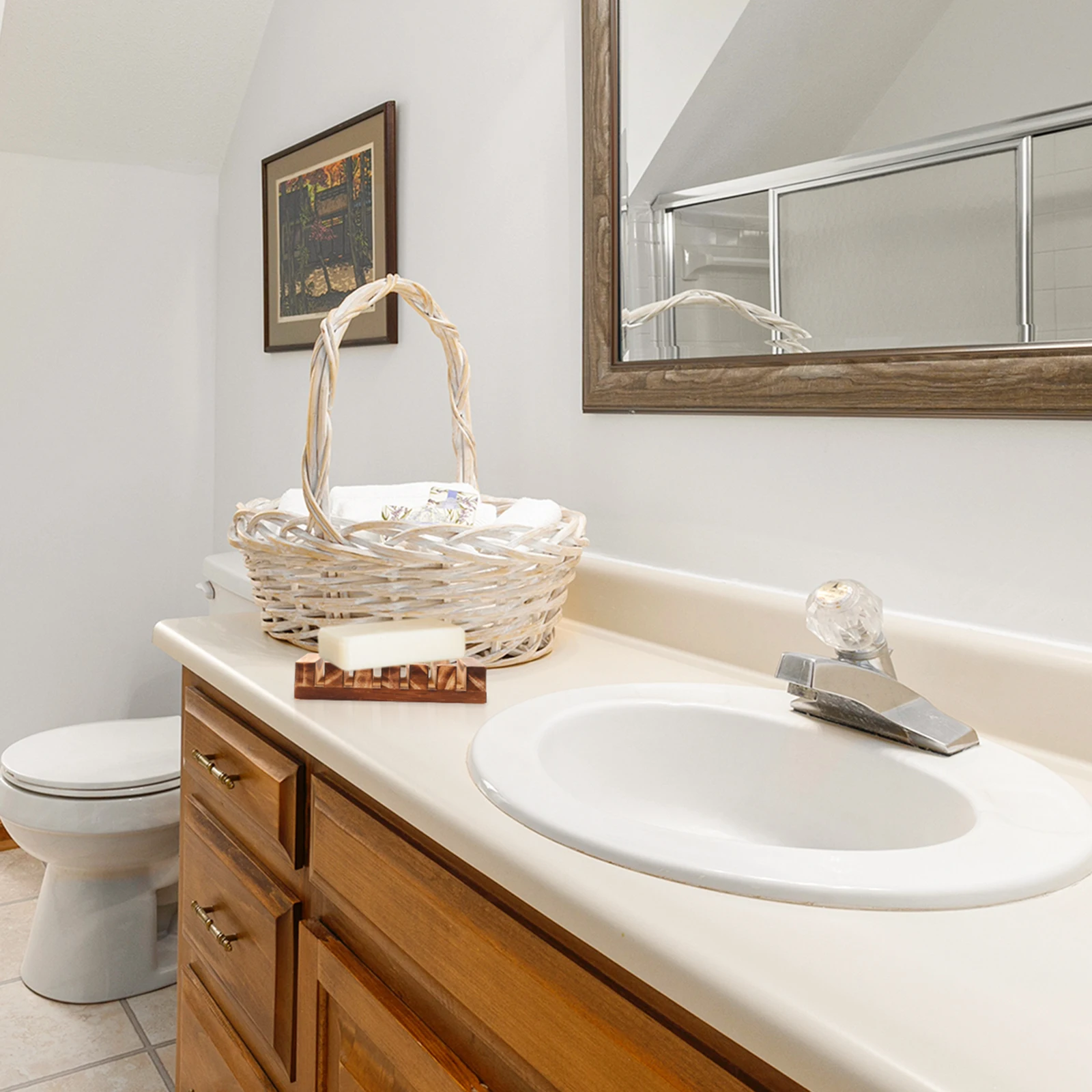 

3pcs Wooden Holder Hollow Drain Design For Bathroom Kitchen Wood Soap Dish Storage Rack Smooth Soap Tray