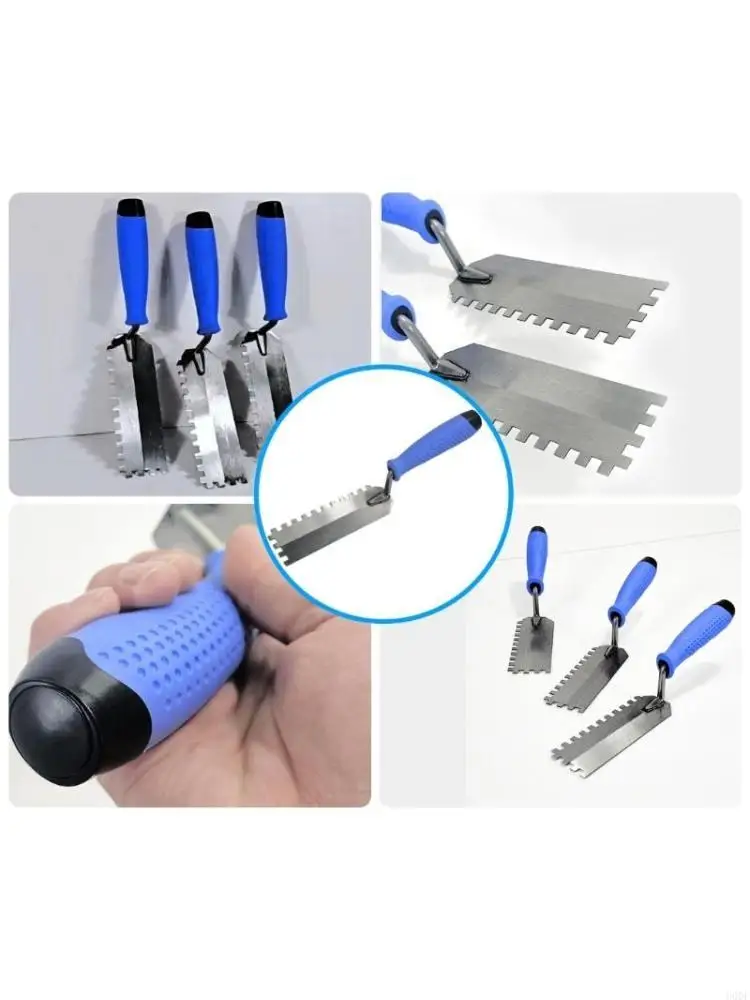 

Professional Carbon Steel Masonry Trowel Scraper Putty Building Tool For Brick & Tile Work With Notched