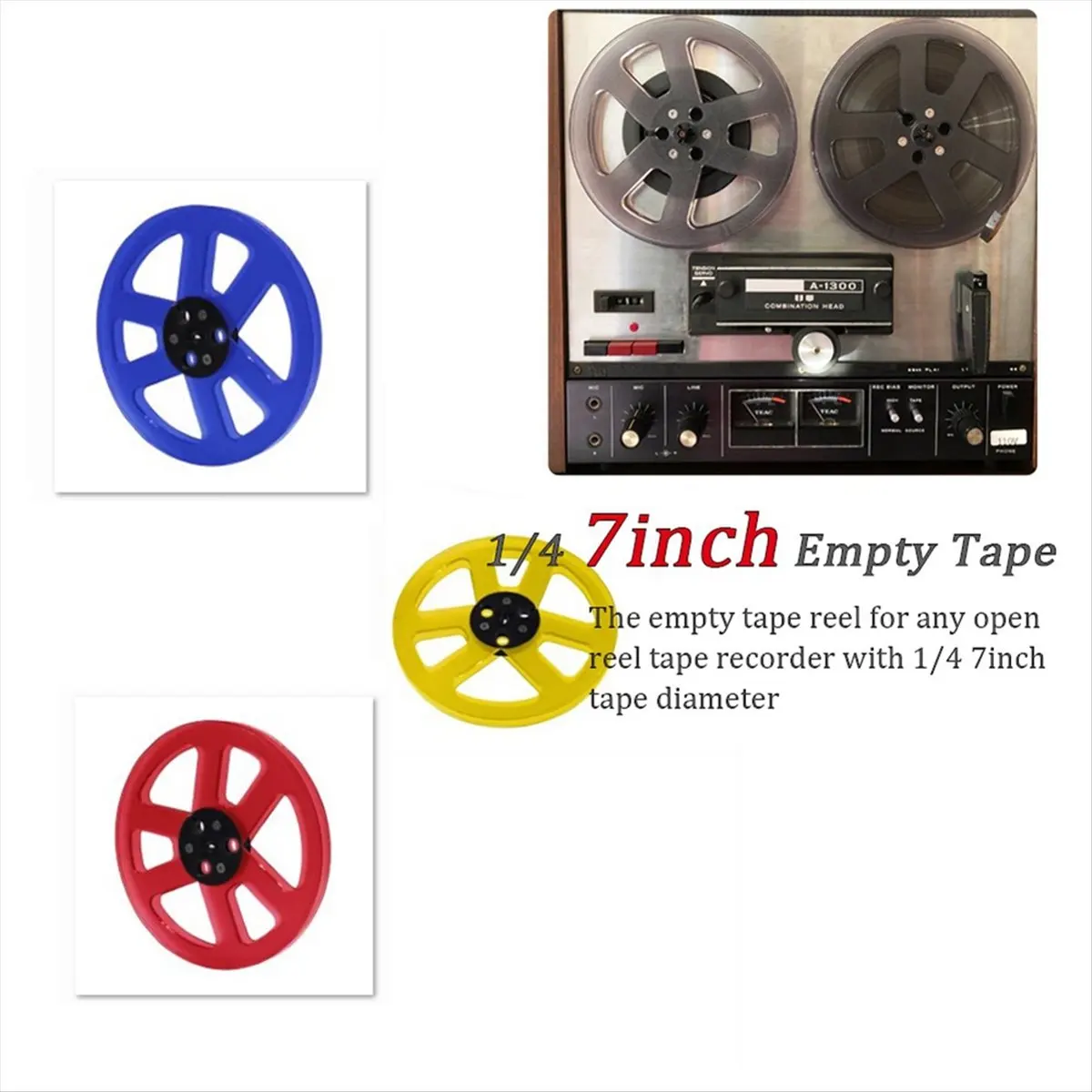 L73A NEW 1/4 7 Inch Empty Take Up Reel to Reel Hub Reel-to-Reel Recorders Accessory for /ReVox Studer Red