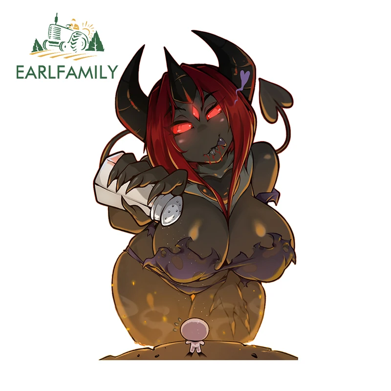 EARLFAMILY 13 см x 8,1 см для забавной девушки дьявола Fanart, автомобильные наклейки, автомобильные аксессуары, креативная наклейка, привлекательная виниловая пленка для автомобиля, графика