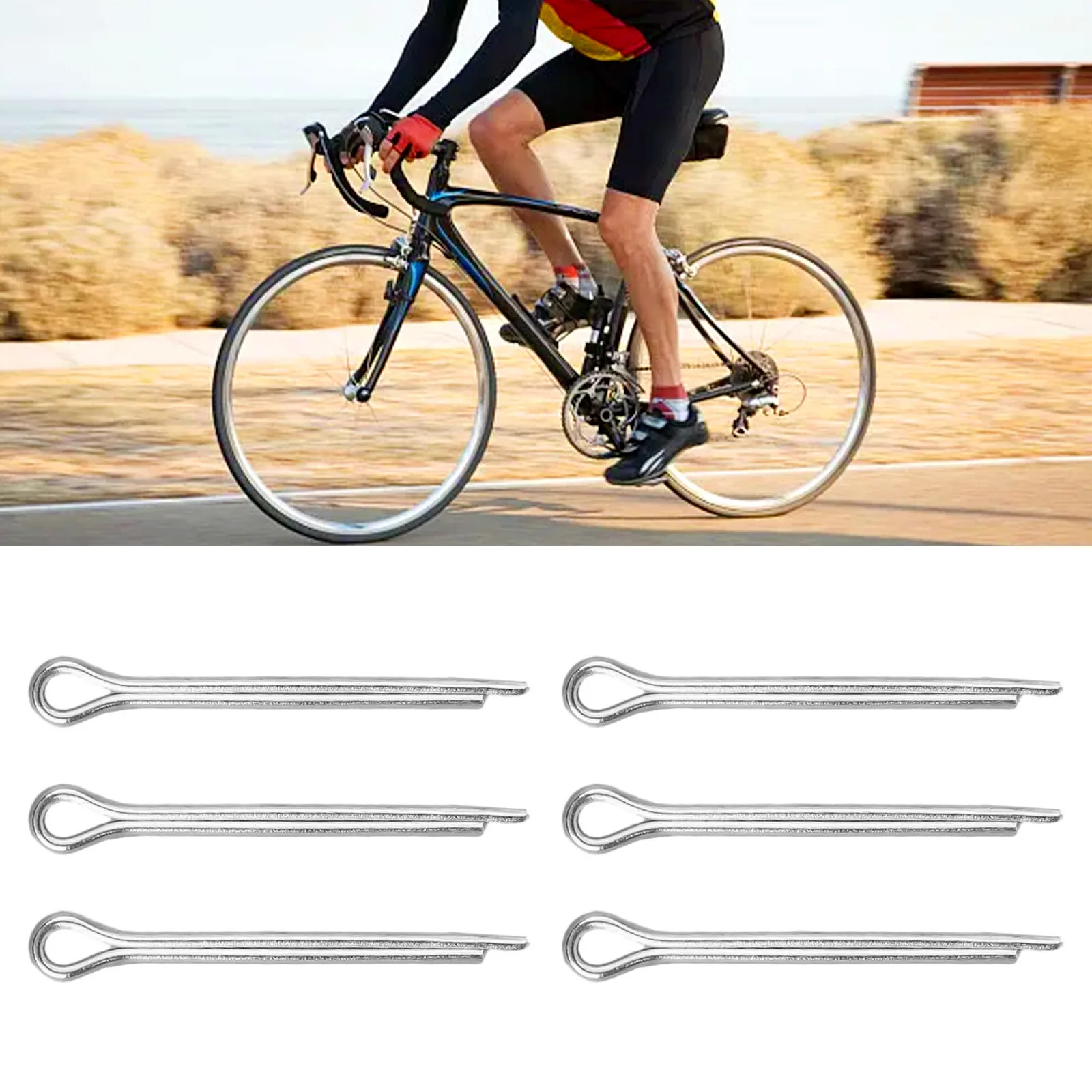 Bicycle Disc Brake Pads Lock Pin Stainless Steel Split Pin Fixing Bolts 4cm Brake Pad Lock Pins Bike Accessories