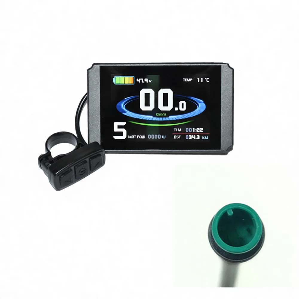 For KT LCD8LU Ebike Control Screen Colorful Display Intelligent Light Sensor Waterproof Plug Electric Bicycle Modification Gear