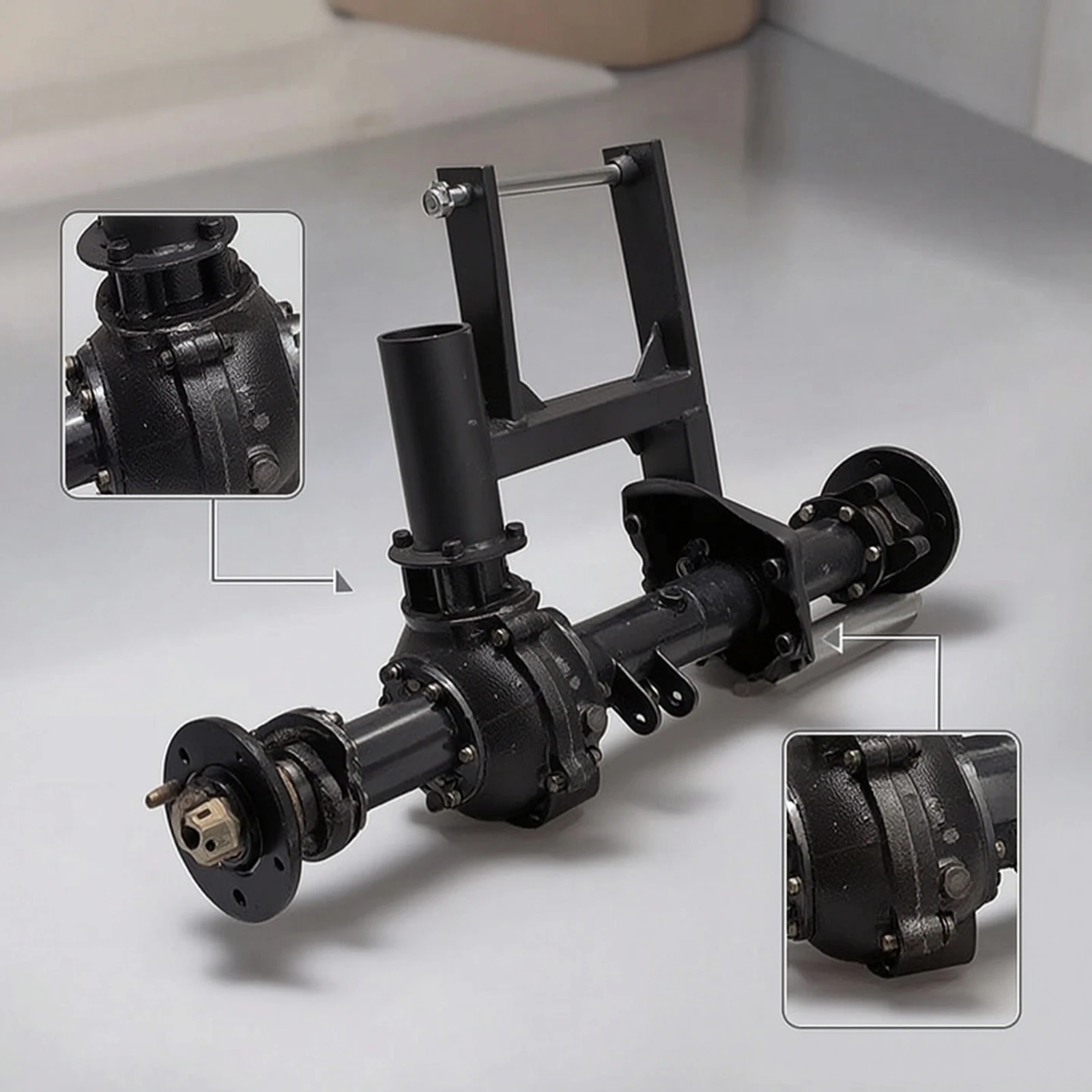 Rear Axle with Differential Long-Lasting Rear Axle Assembly Reliable Compatible for Builders, Trike Conversion