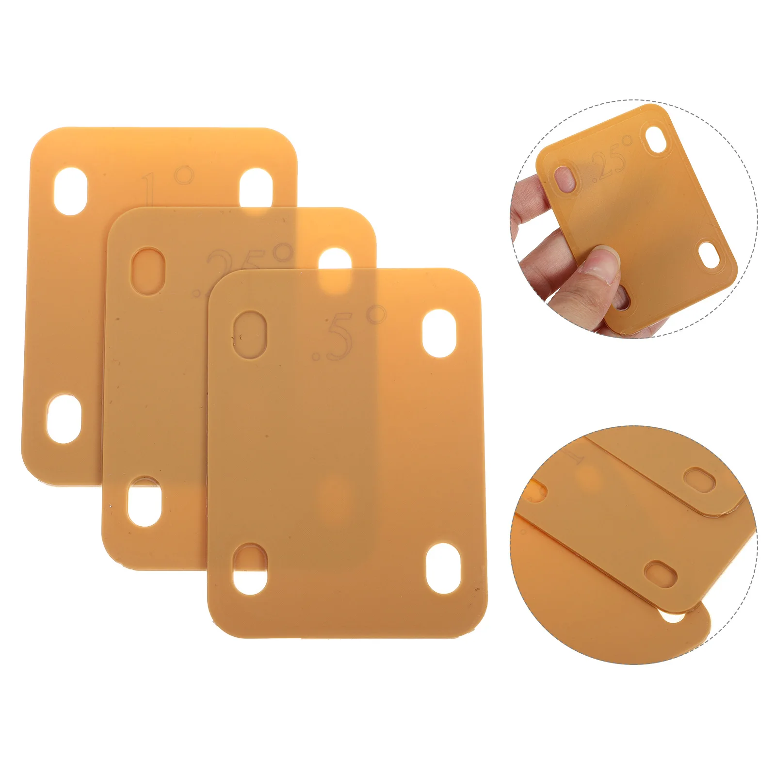 

3 Pcs Tuning Guitar Neck Gasket Plastic Shims for Electric Acoustic Replacement Parts