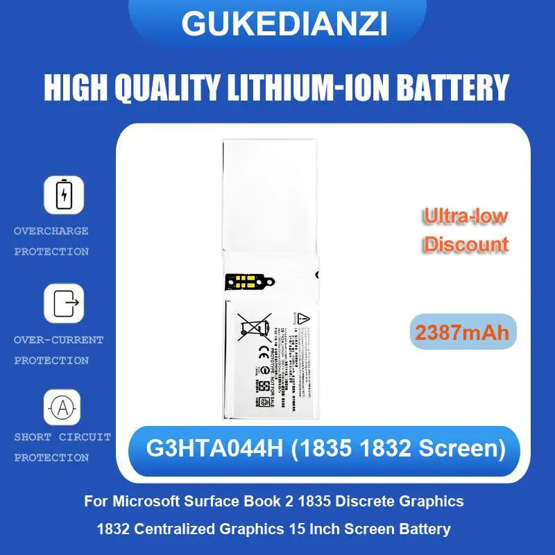 G3HTA044H Battery For Microsoft Surface Book 2 1835 Discrete Graphics 1832 Centralized Graphics 15 Inch Screen Battery