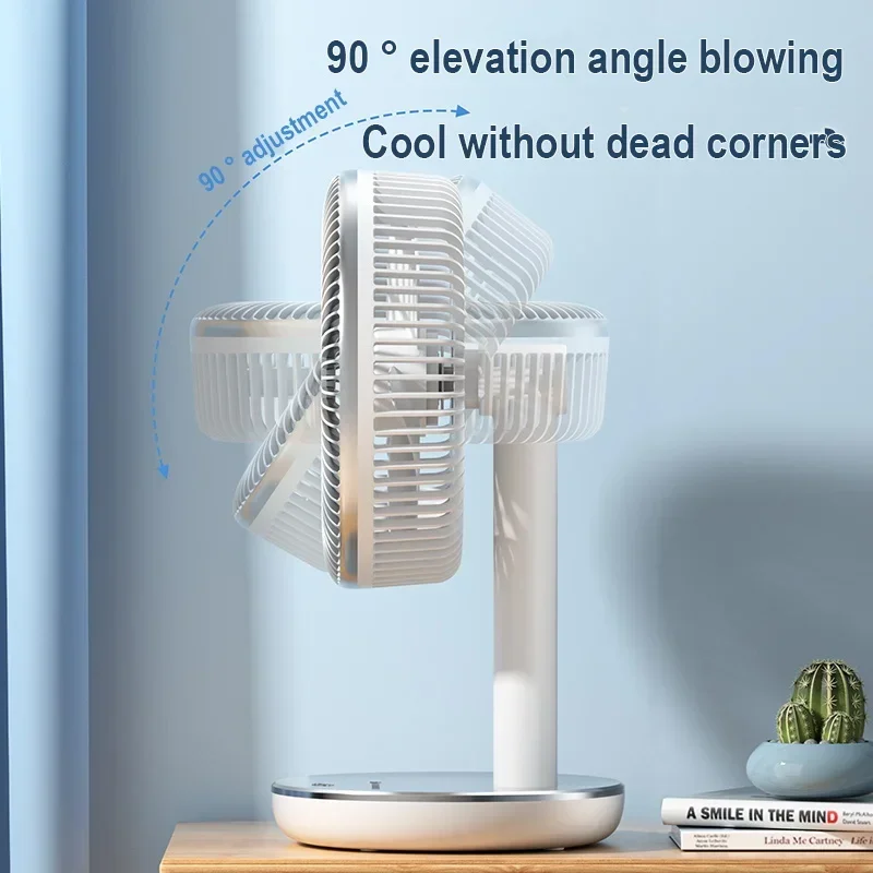 7200mAh Rechargeable Fans Portable Desktop Fan Home Office Dormitory USB Small Electric Fan Air circulators High Wind Table Fan image 5