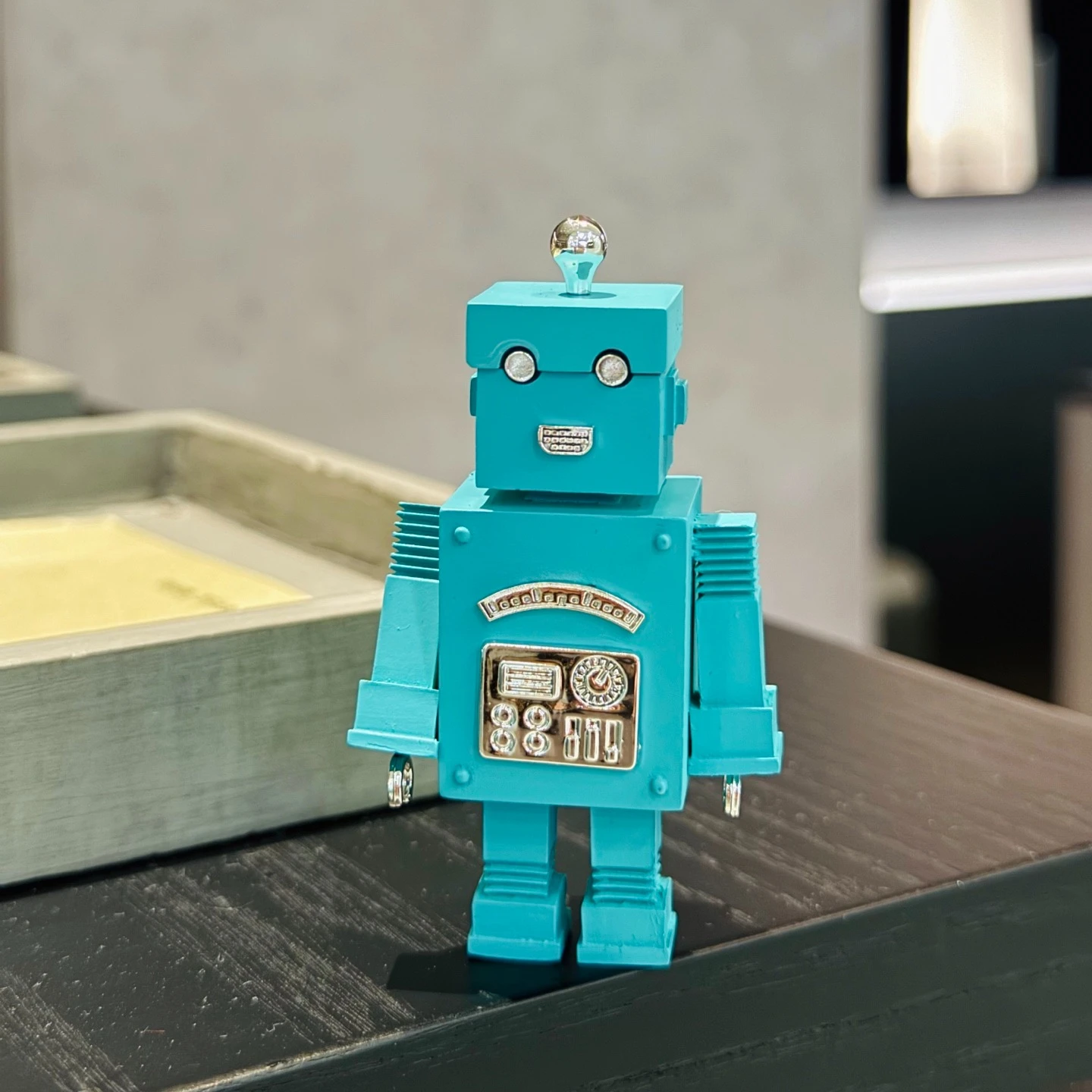 

Trendy Blue Robot Car Figurine Premium Fragrance for Fresh Air Suitable for All Vehicle Models