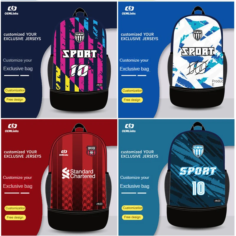 Custom Basketball Backpack Large Sports Bag football club backpack personality customization Print name soccer Training Package