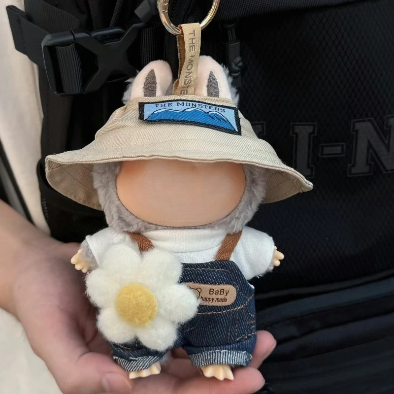 Labubu 人形の服 17 センチメートルペンダント人形の服春フィールドストラップパンツセット Labubu 人形の服アクセサリー