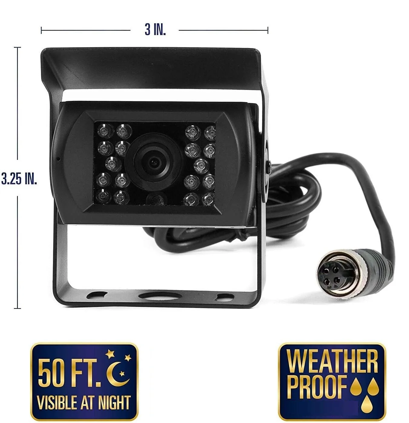 10m wasserdichter 4-poliger CD-Bus anhänger 18 LED ir Nachtsicht auto Rückfahr kamera für Bus-LKW-Wohnmobil 12V-24V