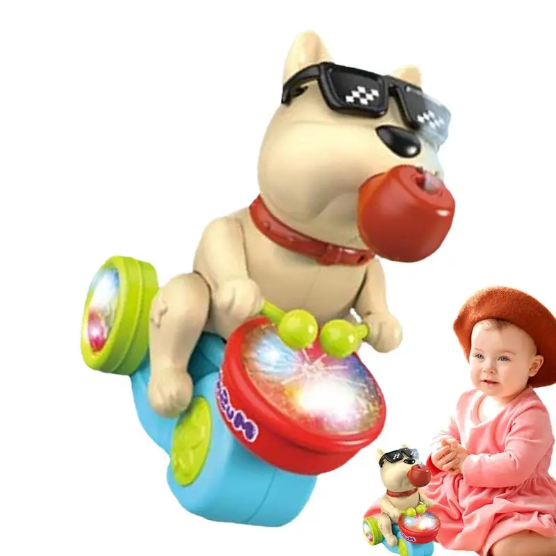 Jouet de chien de tambour musical pour enfants, train musical 4.2, jouets de pulvérisation, jouets de chien de tambour pour le plaisir des filles et des enfants