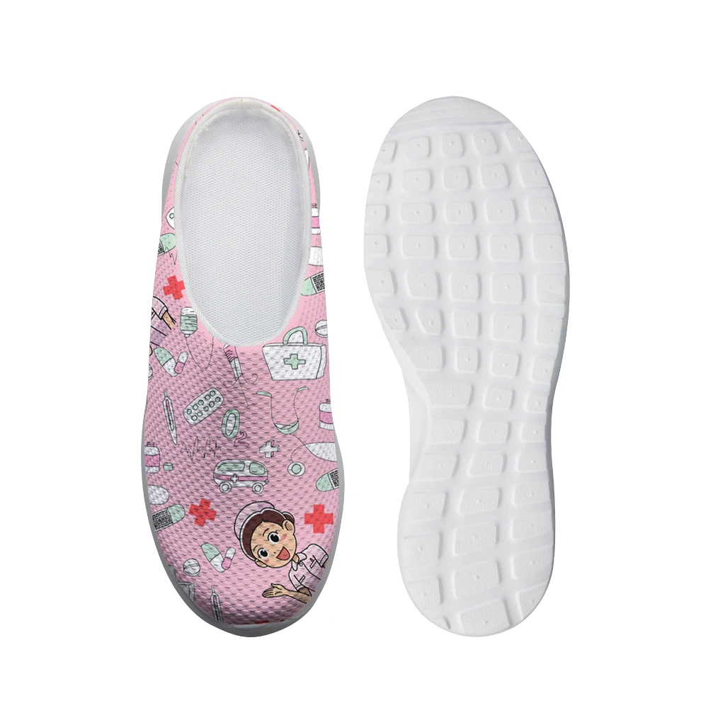 

Summer Shoes Ladies Sandals Slippers Women Slides Footwear Half Shoes For Women Flat Cartoon Nurse Pattern Outdoor Mules Woman