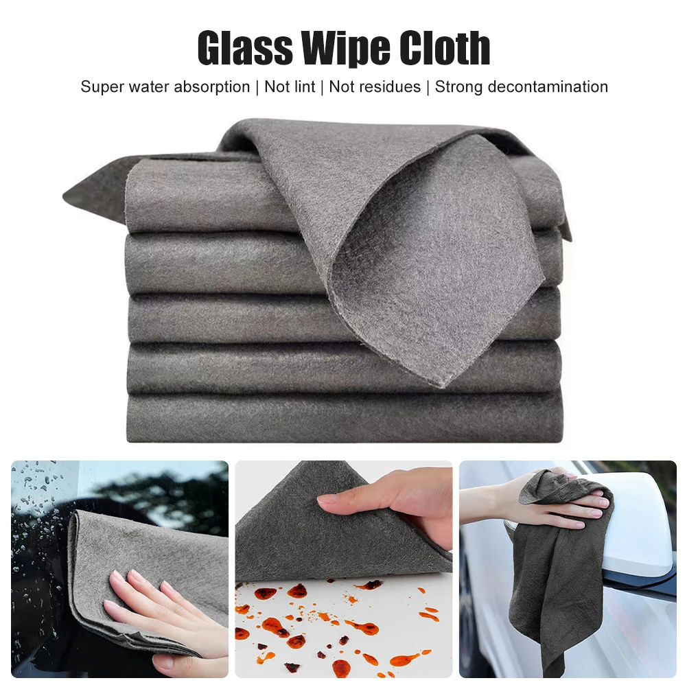 

1/5/10PCS Thickened Magic Cleaning Cloth Microfiber Washing Rags Absorbs Water No Watermark Glass Wiping Cloth Reusable