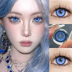VISUASHOW 2Pcs Multicolored Colored Contact Lenses 1Pair Anime Cosplay Color Contact Lenses Half Year Anime Accessories Eye Lens