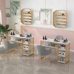 MESA De MANICURA para uñas, mesa De decoración profesional, muebles De salón, esquina, silla organizadora De maquillaje, tendencia 2024