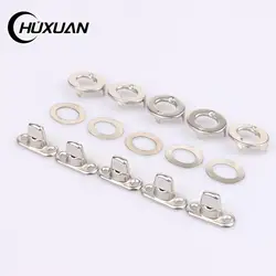 5 Sets Snap Fastener Upper & Lower Part Chrome Plated Brass for Marine Boat Yacht RV Camper Moto Canvas Canopies Accessories