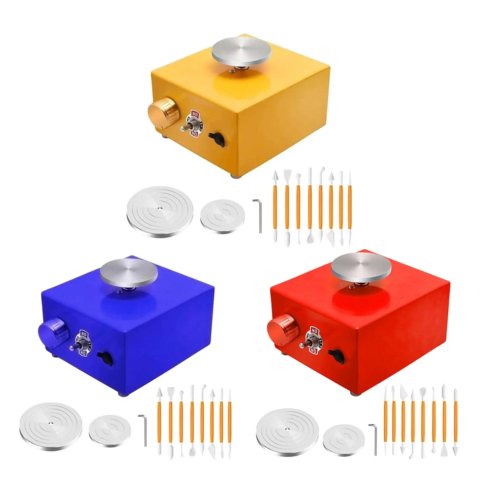 Mini Electric Pottery Wheel Machine for Ceramic Work Art Craft Turntable Rotary Plate DIY Clay Tool Kids Teaching Aids images - 6