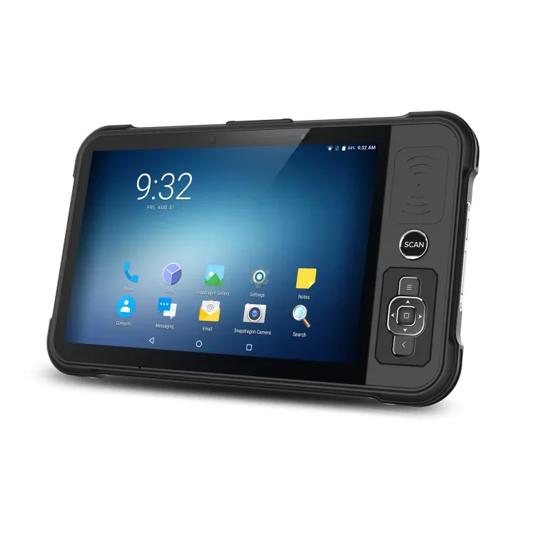 Android 9 Qualcomm 1.8 GHz Octa-core 3 GB + 32 GB 4G network NFC UHF 8 inch industrial rugged tablet pc