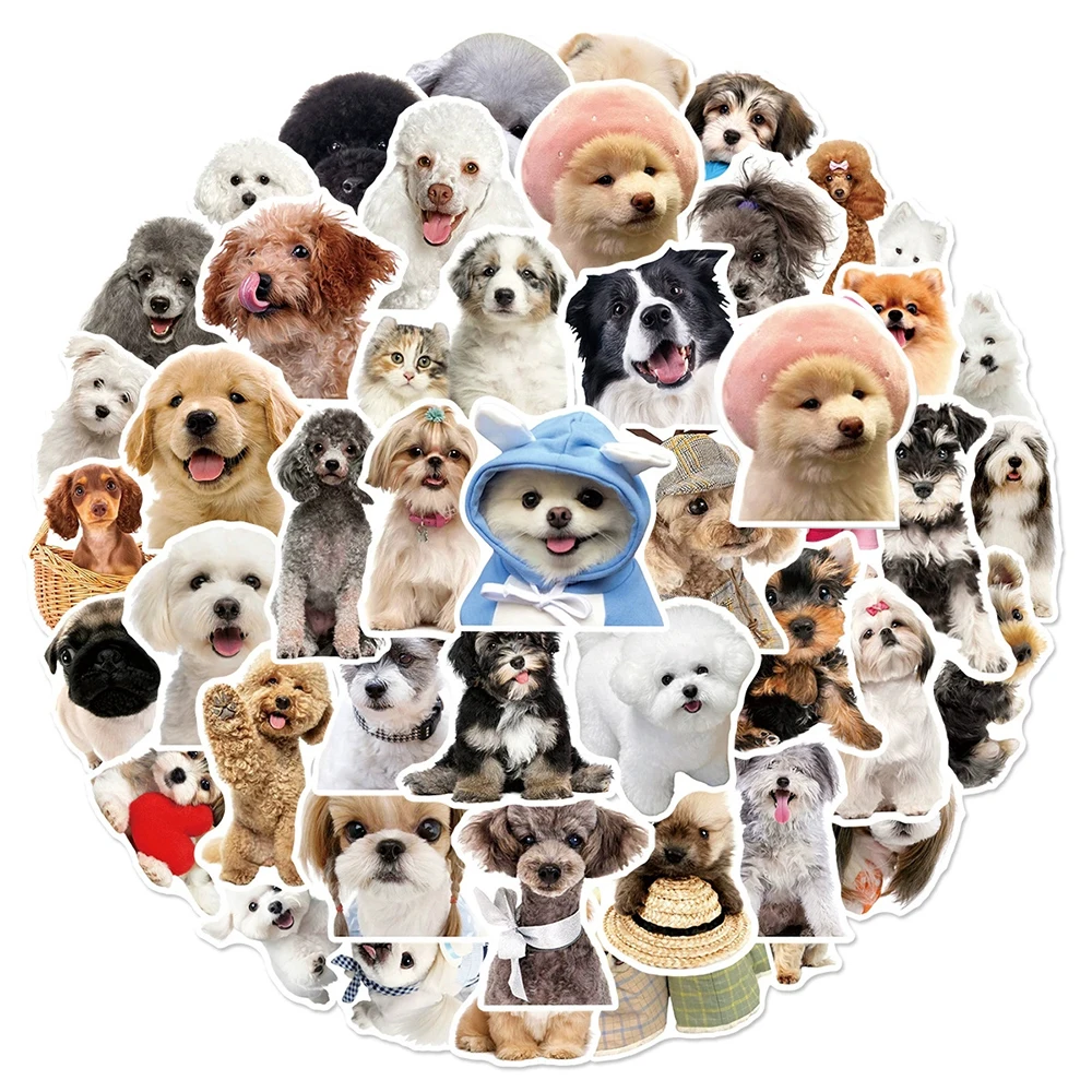 

10/30/50pcs Cute Pet Dog Graffiti Stickers Kawaii Cartoon Animal Sticker DIY Water Bottle Notebook Phone Bike Decals Decoration