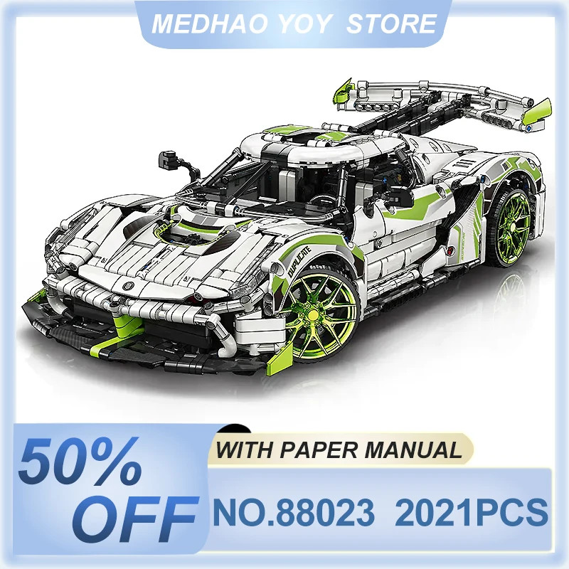 

MOYU 88023 1:10 MOC Technical City Super Speed Car Hypercar Model Building Blocks Bricks Puzzle Toys Christmas Gifts For Kidss