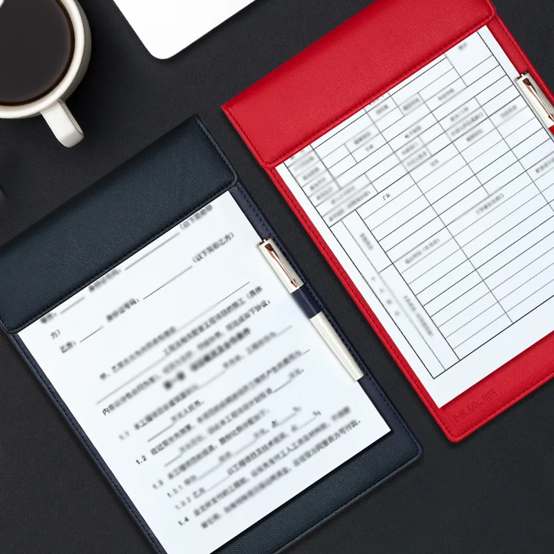 Huajie 1 لوح قص مغناطيسي من جلد البولي يوريثان عالي الجودة مقاس A4 - لوح كتابة بحجم قياسي بسمك 5 مم مع حزام مغناطيسي آمن للمكتب والمؤتمرات والاستخدام المنزلي (أسود/أحمر)، أدوات مكتبية |   المظهر المهني |   إغلاق مغناطيسي
