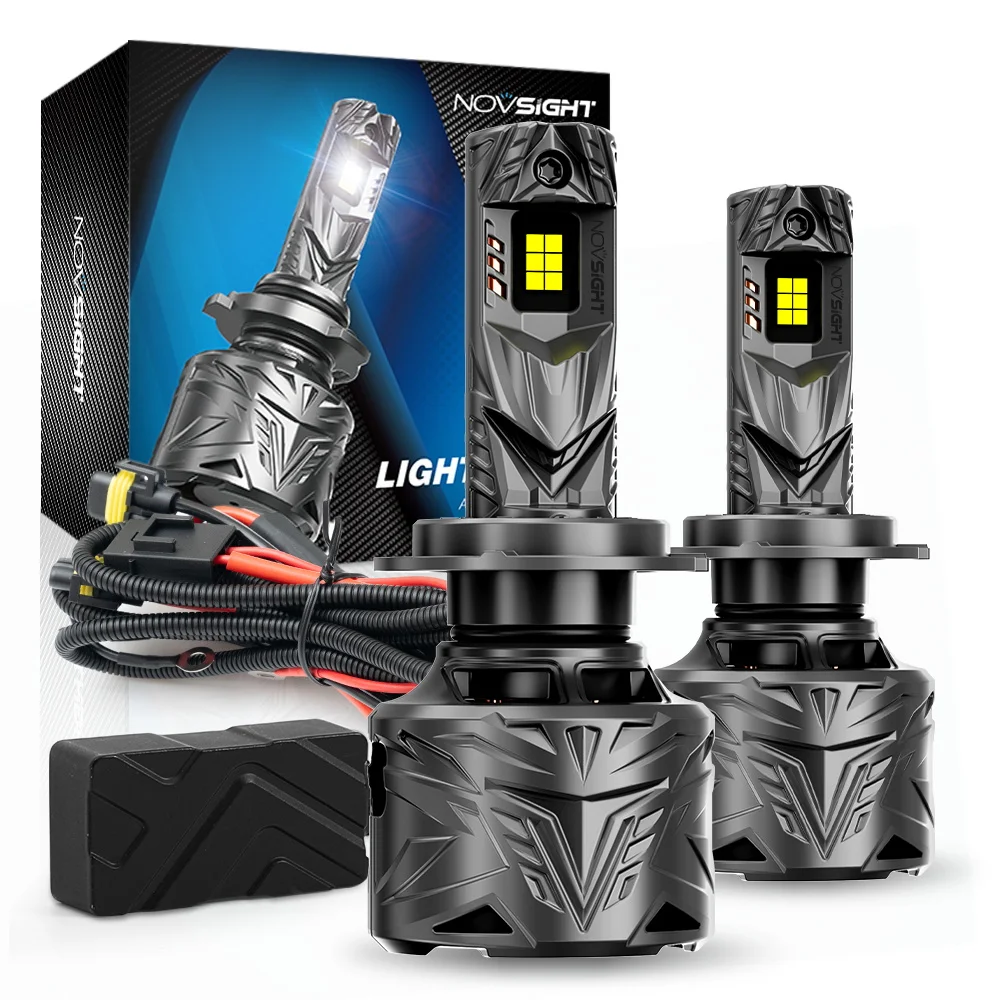 

NOVSIGHT 25000LM Led Headlight H7 LED Canbus H4 H11 H8 H9 9005 HB3 9006 HB4 Car Lights Bulbs 240W 6500K White H7 Auto Headlamp