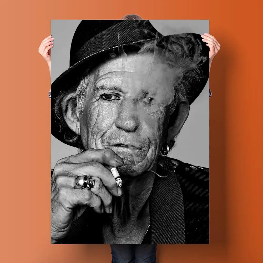 Keith richards Poster Pintura Decorativa Canvas Poster Presente Wall Art Sala Cartazes Pintura Do Quarto