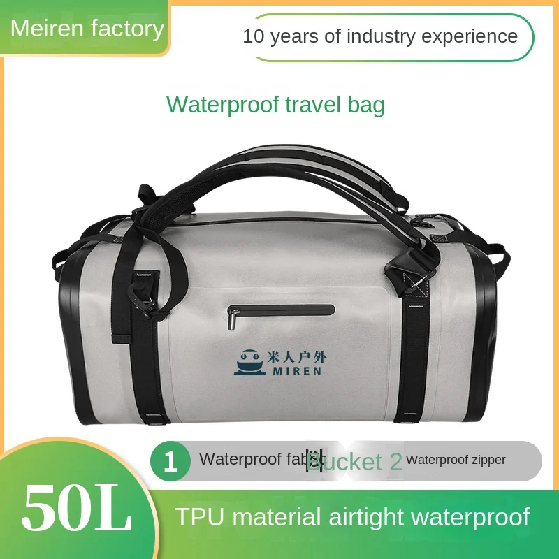 TPU waterproof travel bag, large capacity beach waterproof bag, camping portable storage bag, support customization