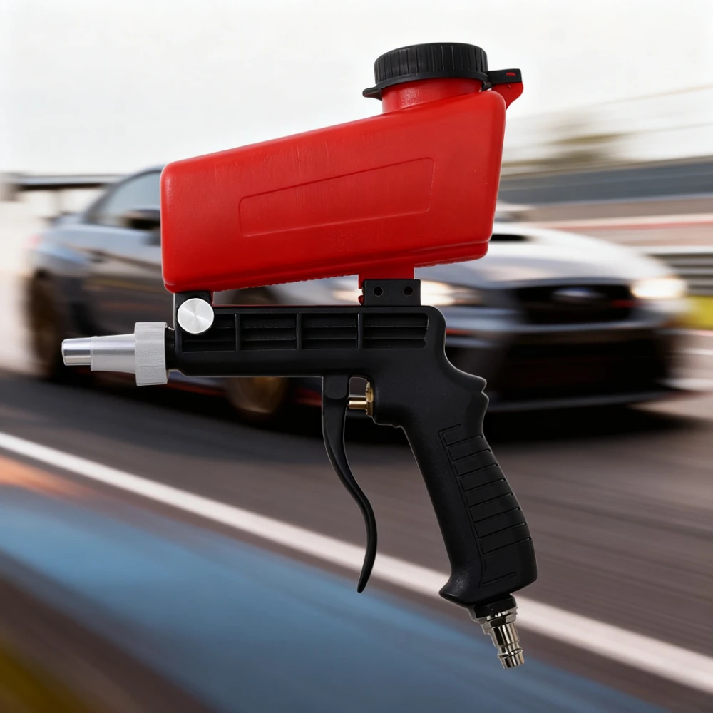 مسدس السفع الرملي للسيارة، أداة السفع الرملي المحمولة الجاذبية، مسدس السفع الرملي الهوائي لضاغط الهواء، إزالة الطلاء والبقع والصدأ #5