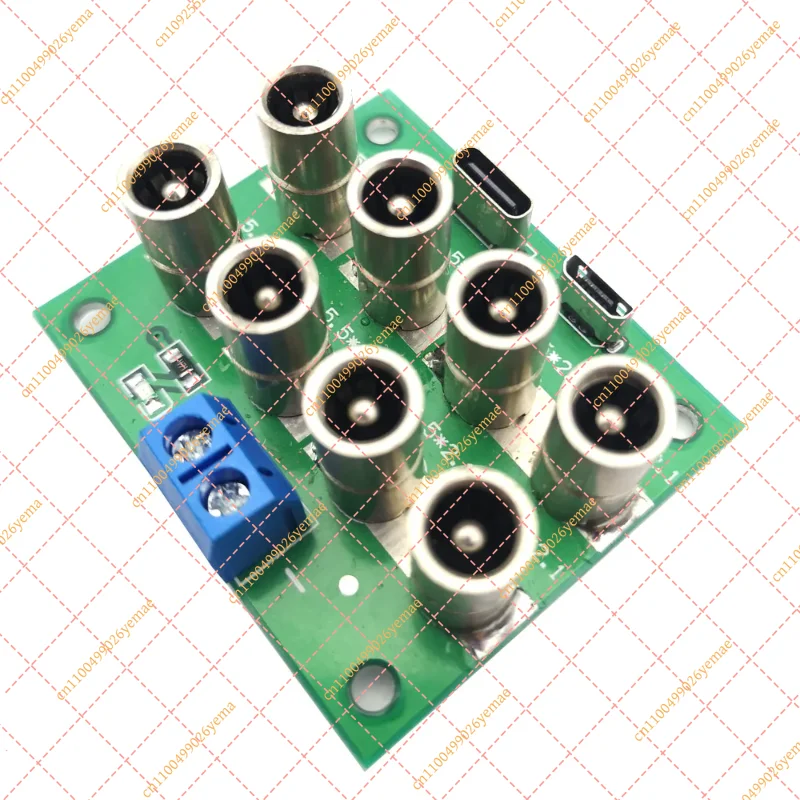 High Current DC 5.5x2.1mm Female Jack Distribution Hub with Type-C Micro for Testing Board