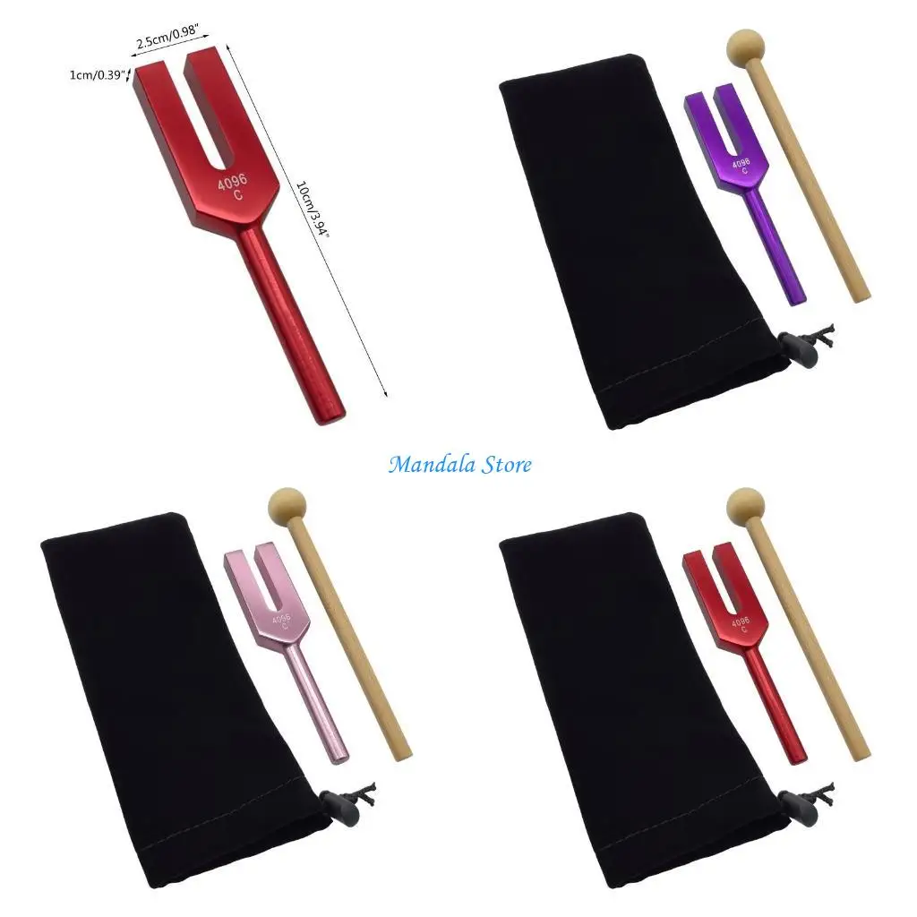 

U2JC 4096 Hz Tuning Fork Crystal Tuning Fork for Healing Medical-Grade Tuning Fork with Hammer Healing Sound Vibration