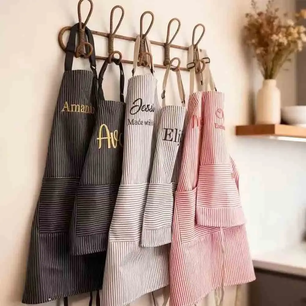 Custom Name Embroidery Apron, Personalized Kids Apron, Little Chef Design Apron, Cooking Apron for Parents and Kids, Chef Gifts