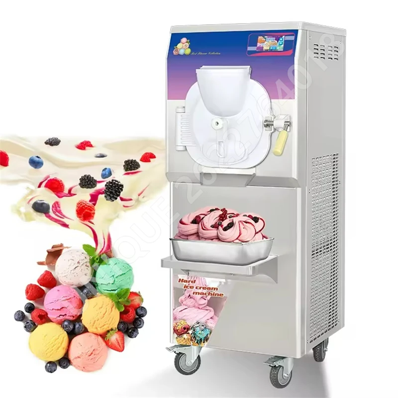 

220V Commercial Italian Movable Stianless Steel Hard Ice Cream Maker Machine Making Vertical Hard Ice Cream Machines