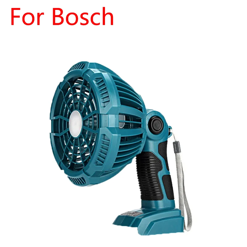 

FC104 Portable Powered Fan for Makita for Bosch 18V Lithium-ion Battery Cordless Fan with 9W LED Work USB Port Camping Job Fan