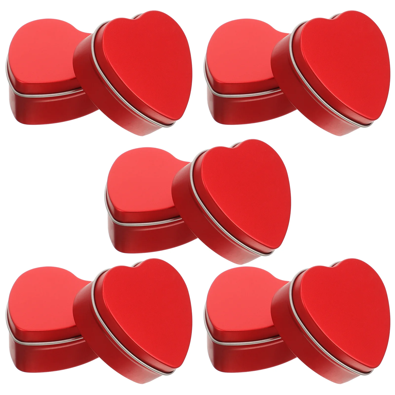 10 Pcs Heart Shaped Candy Boxes Biscuit Cans Cookie Bulk Piggy Bank Gift Wrap Tinplate Jars Baby Stauffers Cookies