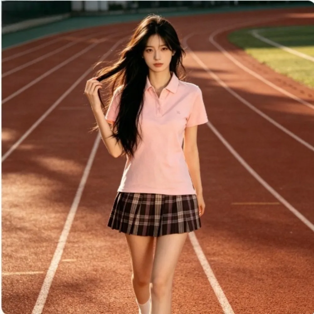 

Versatile College JK Polo Shirt Suit,New Short Sleeve School Uniform for Women,Casual Daily Outfit for Campus Life&Anime Cosplay