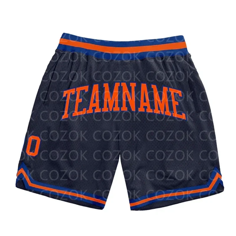 

Custom Black&Orange Authentic Basketball Shorts 3D Printed Men Shorts Your Name Mumber Quick Drying Beach Shorts