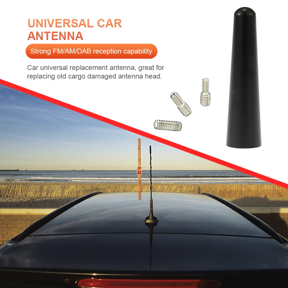 Car Roof Antenna Mast Kit Anti-noise Car Antenna Replacement with Screws M4 M5 M6 Car Radio Rubber Antenna Mast Car Short Aerial