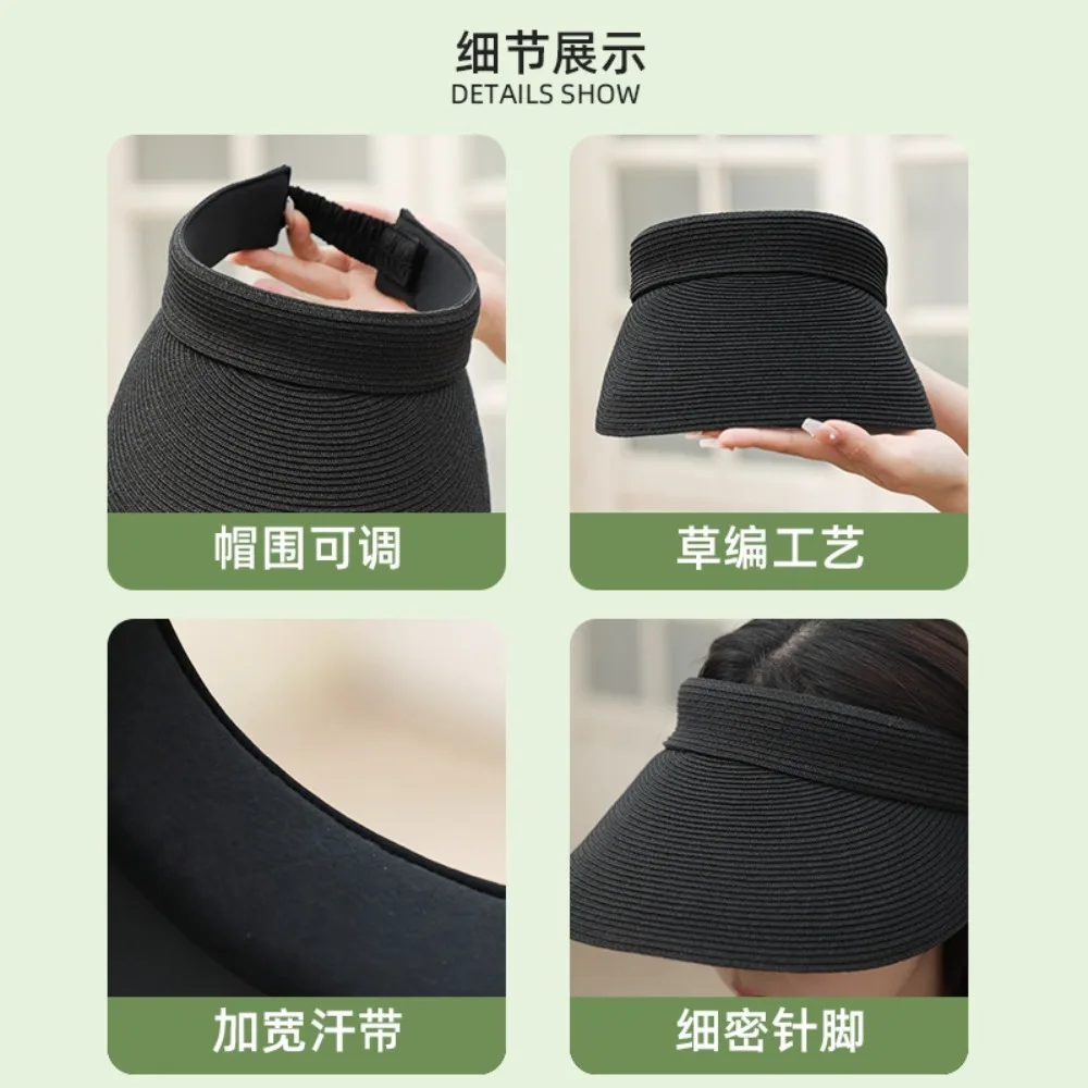 Prodotto esplosivo per specchi incrociati estivi 2025! Un cappello a cilindro con protezione solare in gomma nera a doppio strato indispensabile per i viaggi in vacanza