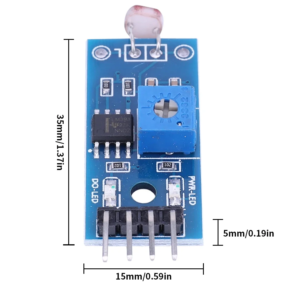 1-5pcs LM393 4Pin Photosensitive Sensor Module 3.5V-5V Sensitivity Light Sensor Module Light Detection Board for Arduino DIY Kit