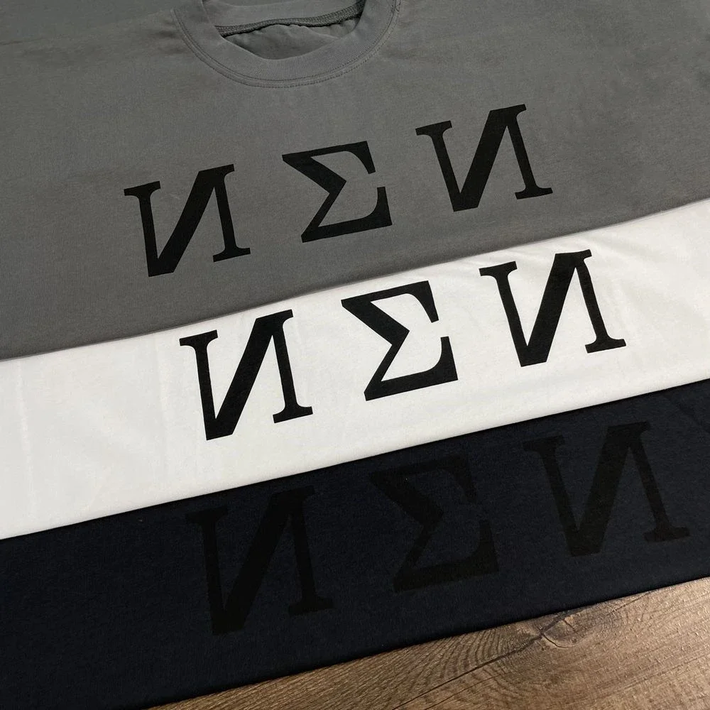 Yao Fashion Kanye Joint Design Style Oversize Casual Tee Men Tops Letter Print Vintage Loose T Shirt