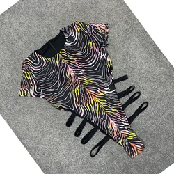 Women Sexy High Fork Swimsuit Swimwear Cyber Cosplay Jumpsuit Sukumizu Costume Bodysuit Painted Triangle One-piece