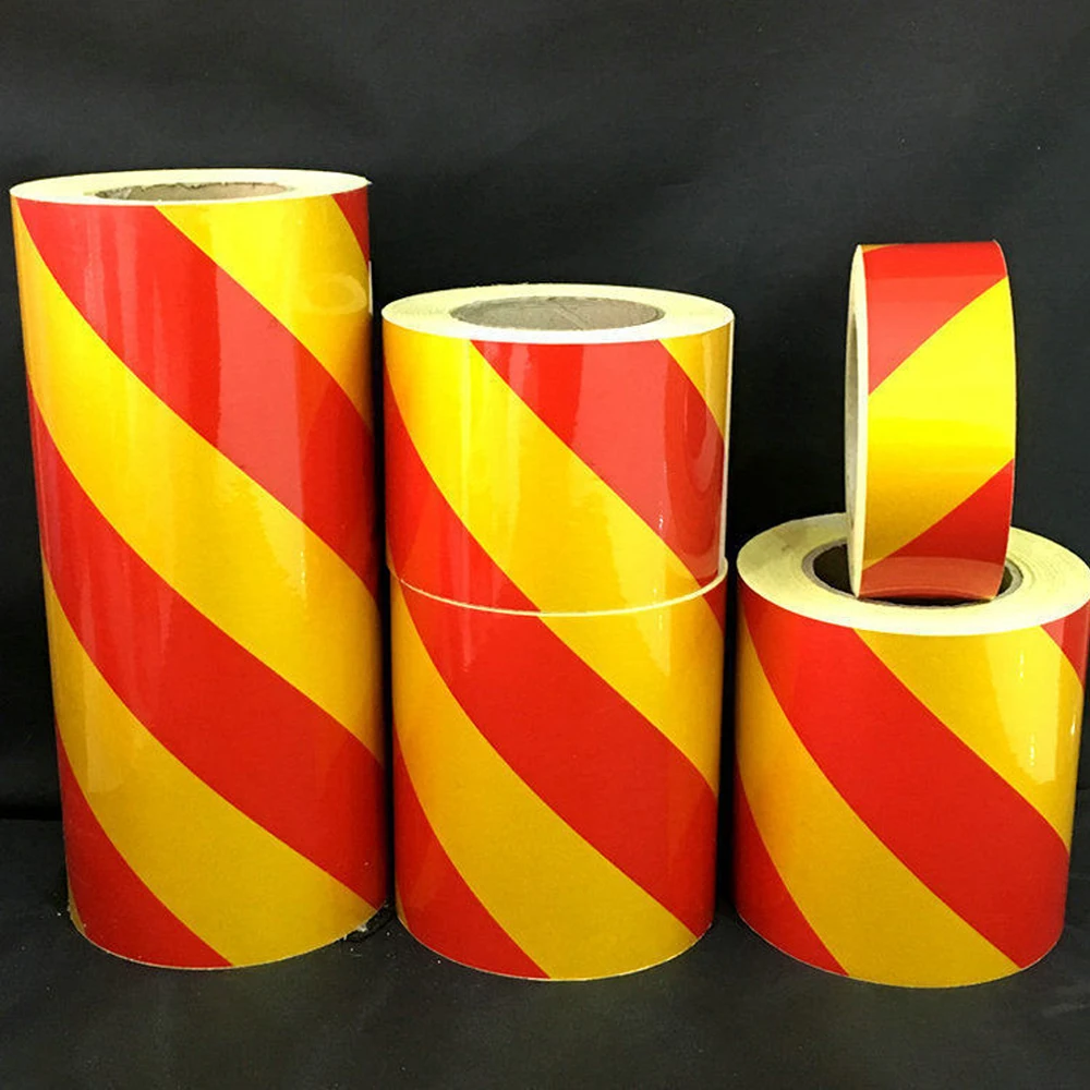 7cm Width Waterproof Red/Yellow Hazard Warning Tape Adhesive Marking Barrier Tape